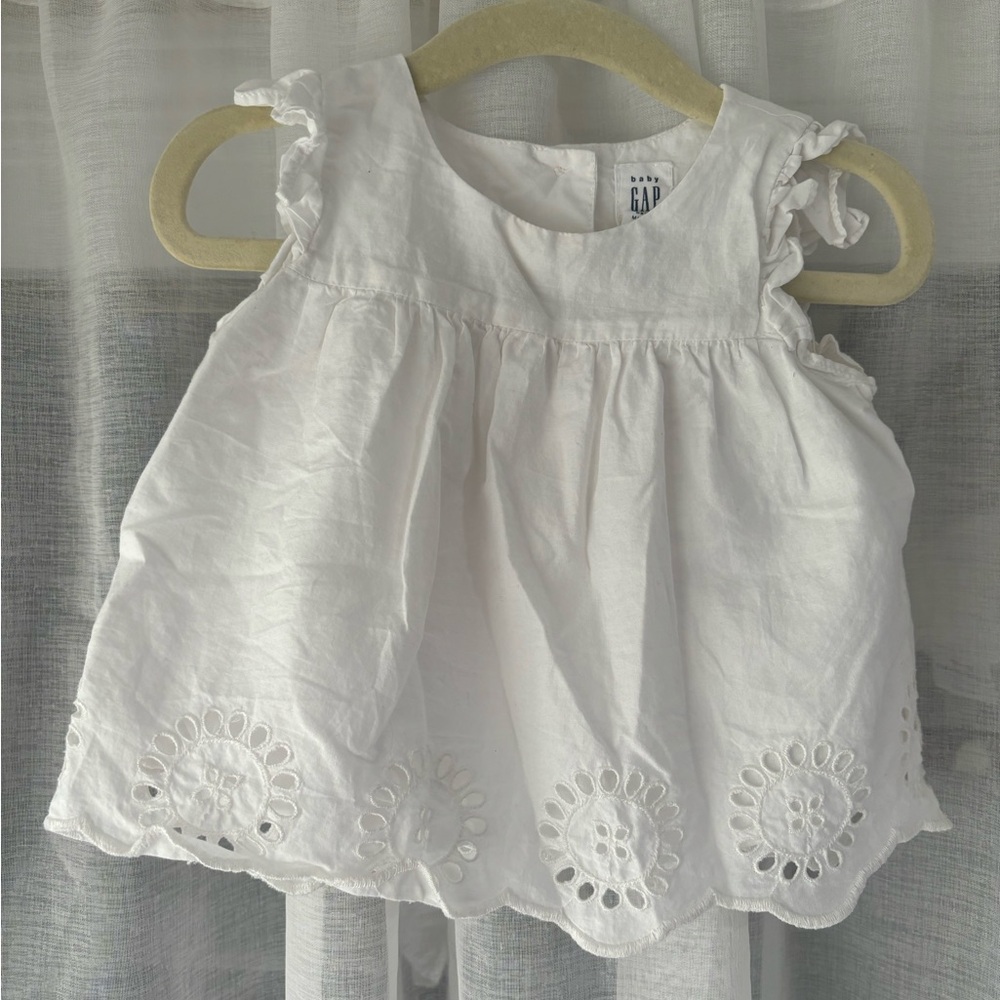 Baby Gap white eyelet shirt